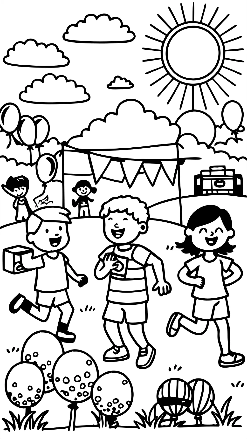 field day coloring page